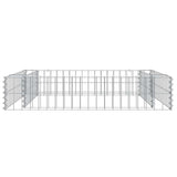 Gabion Raised Bed Galvanised Steel 100x100x20 cm - Rear View
