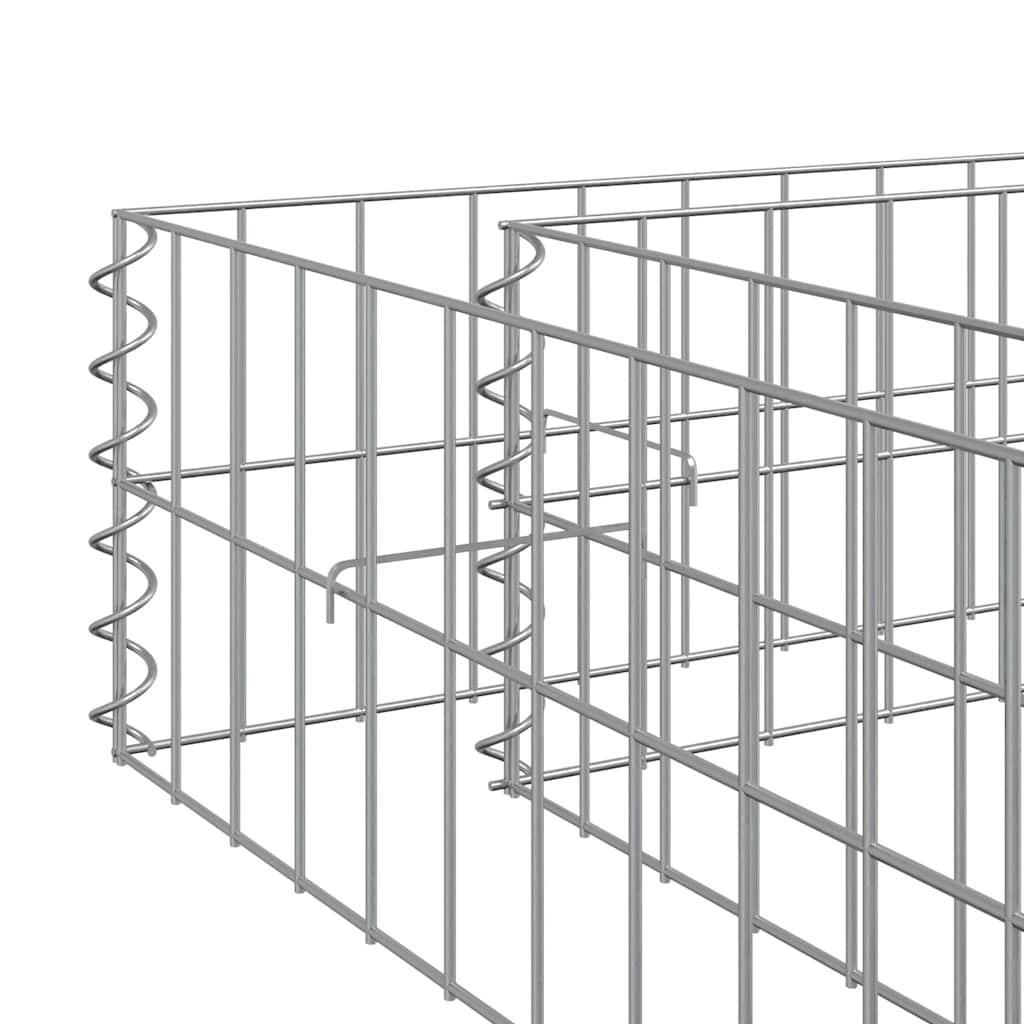 Gabion Raised Bed Galvanised Steel 100x100x20 cm