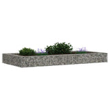Gabion Raised Bed Galvanised Steel 200x100x20 cm - Top-Down View