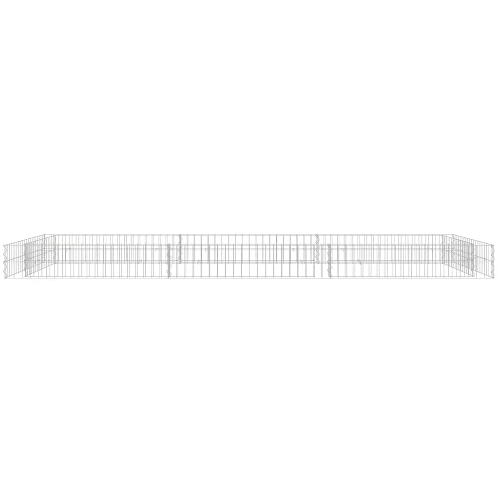 Gabion Raised Bed Galvanised Steel 300x100x20 cm