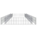Gabion Raised Bed Galvanised Steel 400x100x20 cm