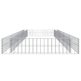 Gabion Raised Bed Galvanised Steel 400x100x20 cm - Rear View