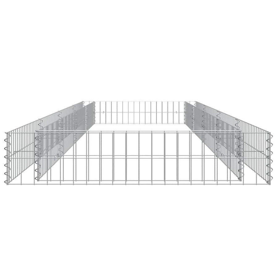 Gabion Raised Bed Galvanised Steel 400x100x20 cm