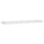 Gabion Raised Bed Galvanised Steel 400x100x20 cm