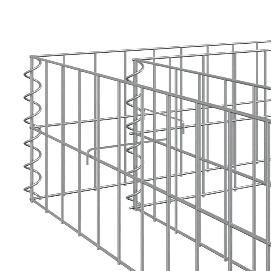 Gabion Raised Bed Galvanised Steel 400x100x20 cm