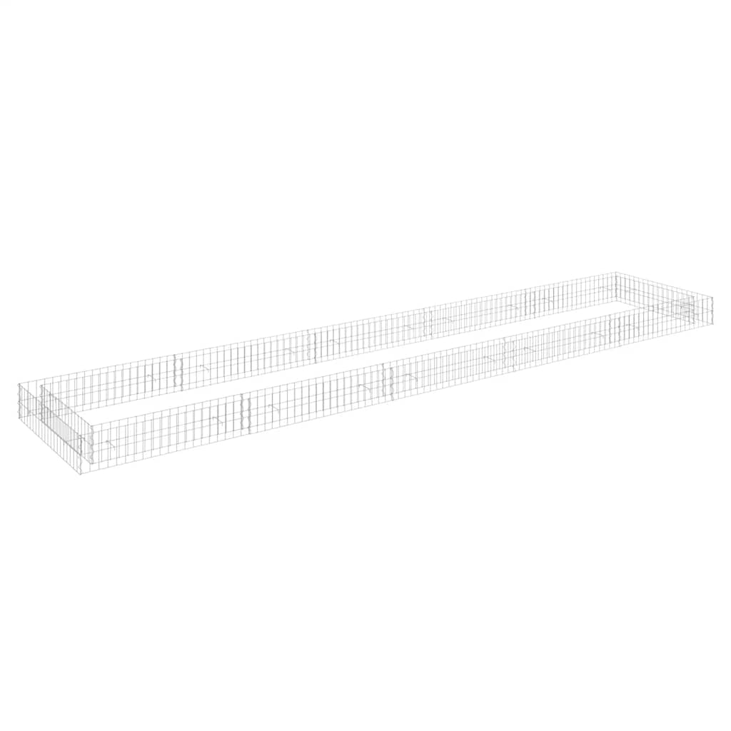 Gabion Raised Bed Galvanised Steel 500x100x20 cm