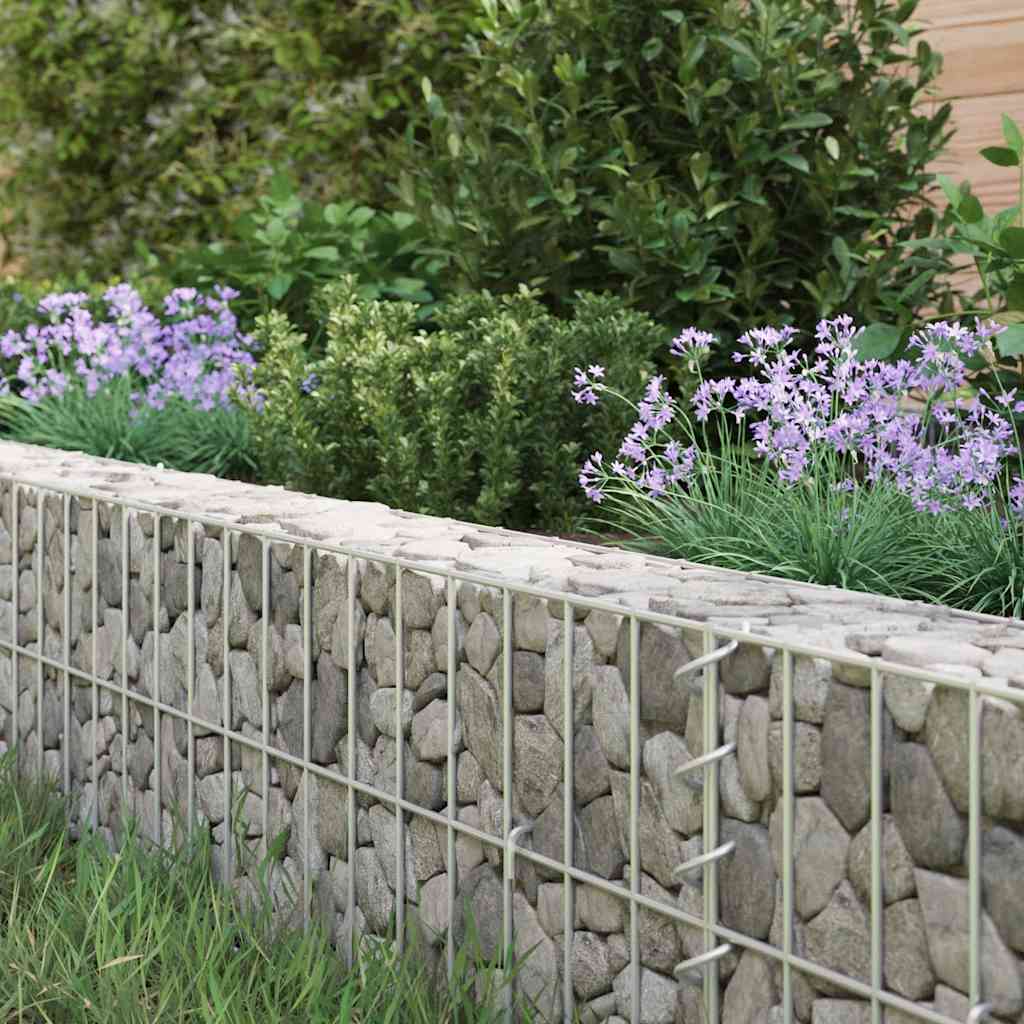Gabion Raised Bed Galvanised Steel 500x100x20 cm