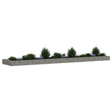 Gabion Raised Bed Galvanised Steel 500x100x20 cm - Top-Down View