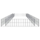 Gabion Raised Bed Galvanised Steel 500x100x20 cm - Rear View