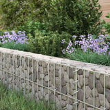 Gabion Raised Bed Galvanised Steel 600x100x20 cm - Side View