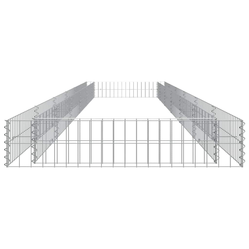 Gabion Raised Bed Galvanised Steel 600x100x20 cm
