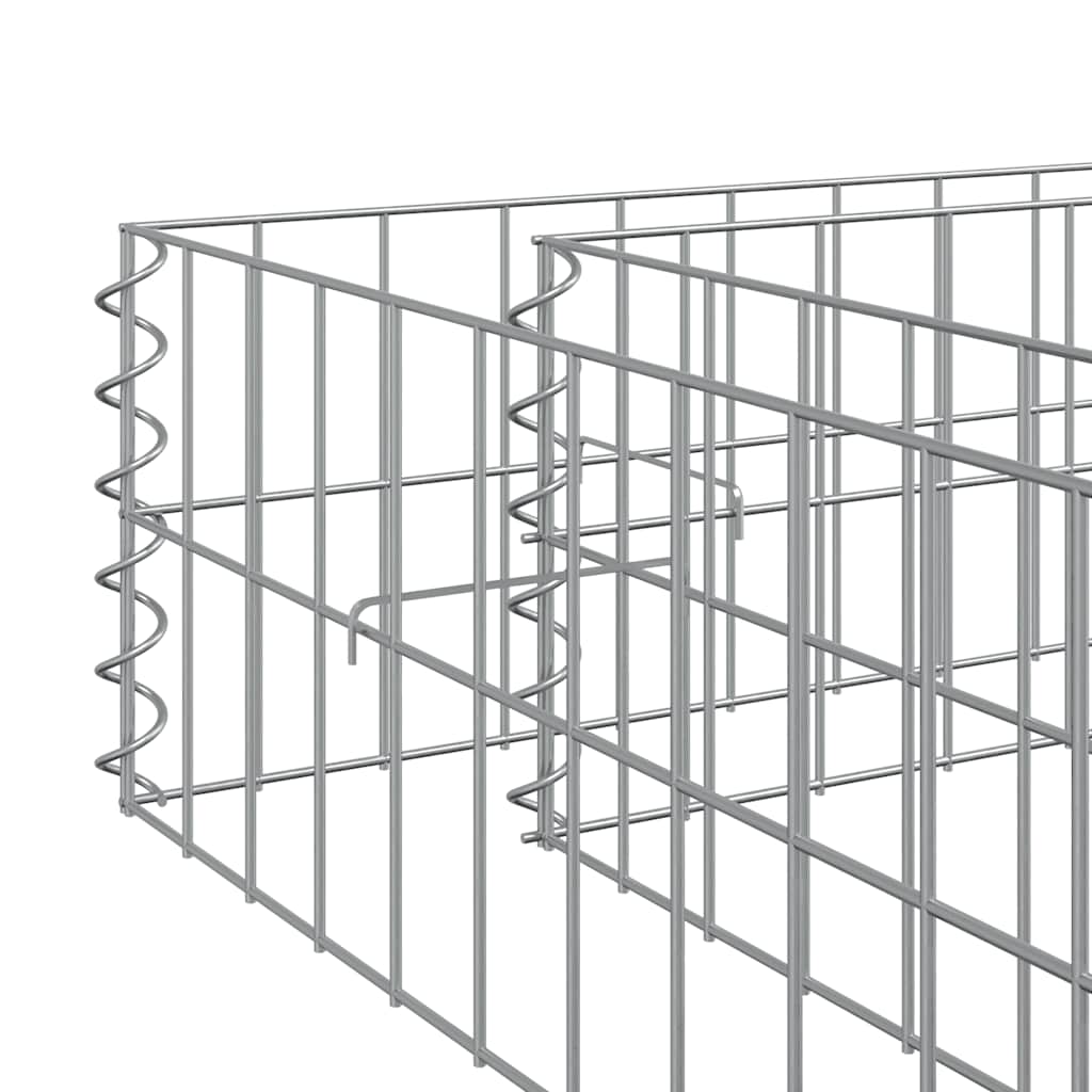 Gabion Raised Bed Galvanised Steel 600x100x20 cm