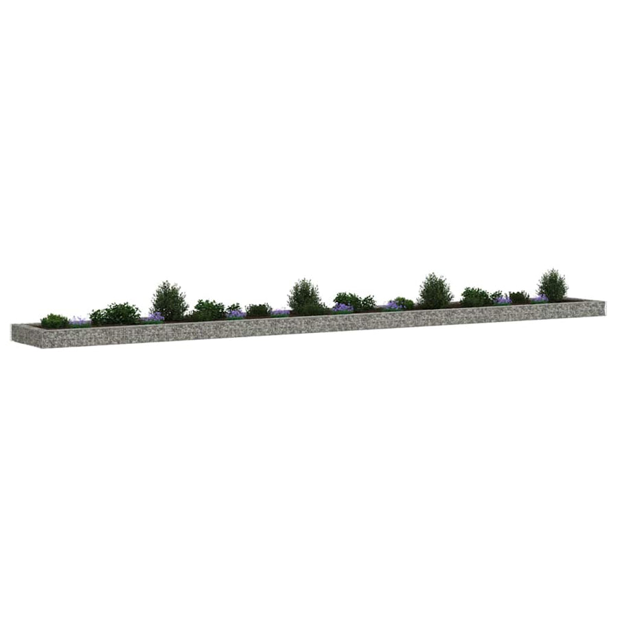 Gabion Raised Bed Galvanised Steel 800x100x20 cm