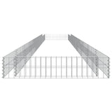 Gabion Raised Bed Galvanised Steel 800x100x20 cm - Rear View