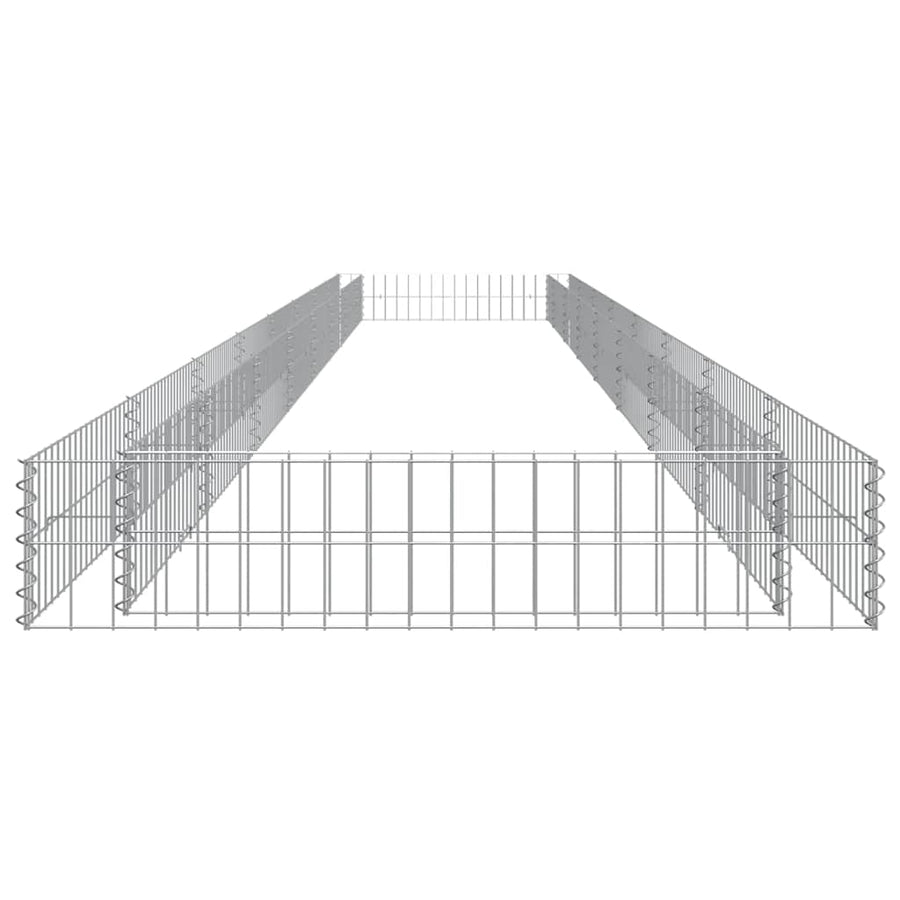 Gabion Raised Bed Galvanised Steel 800x100x20 cm