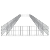 Gabion Raised Bed Galvanised Steel 1000x100x20 cm - Rear View