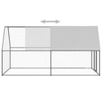 Outdoor Chicken Cage 2x4x2 m Galvanised Steel