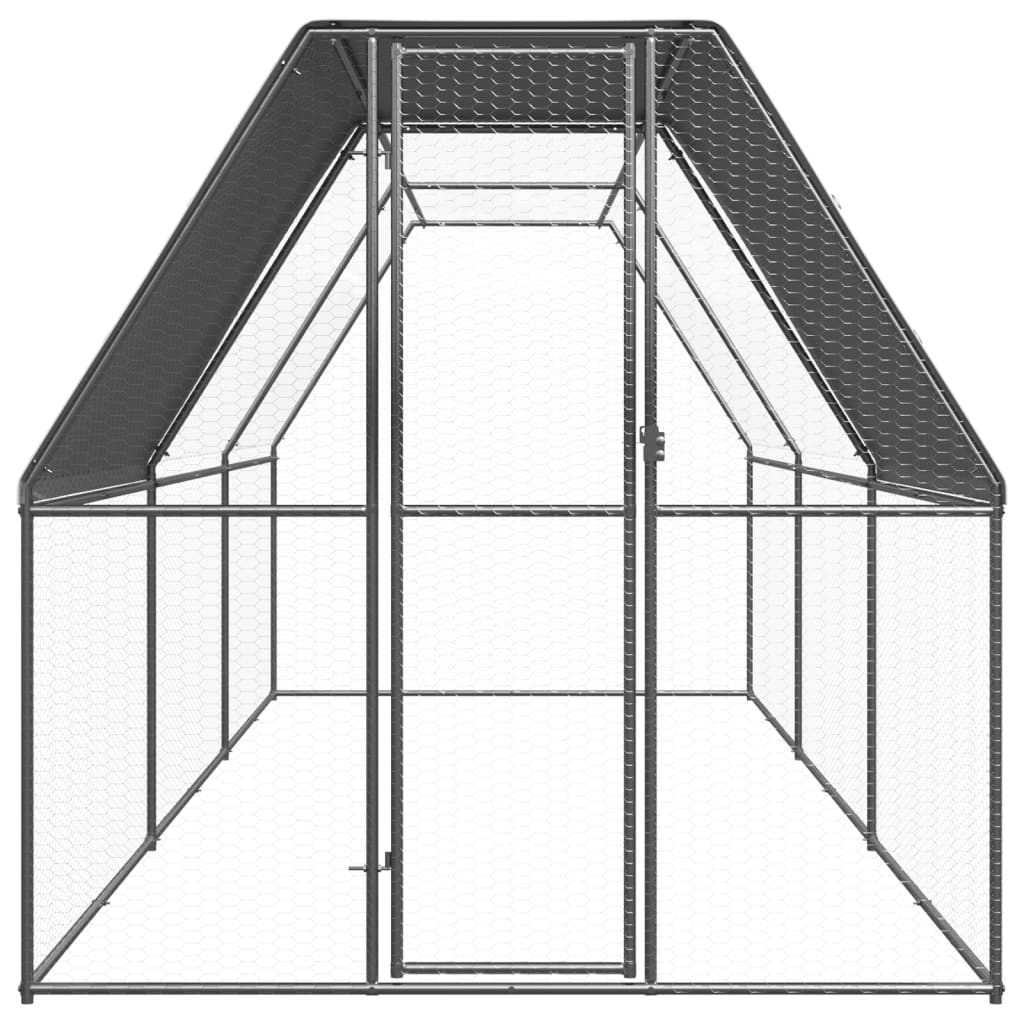 Outdoor Chicken Cage 2x6x2 m Galvanised Steel