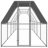Outdoor Chicken Cage 2x10x2 m Galvanised Steel - Front View