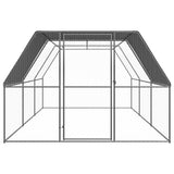 Outdoor Chicken Cage 3x6x2 m Galvanised Steel - Front View