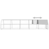 Outdoor Chicken Cage 3x10x2 m Galvanised Steel - Top-Down View