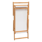 Folding Chair Solid Wood Teak Cream