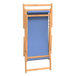 Folding Chair Solid Wood Teak Blue