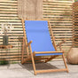 Folding Chair Solid Wood Teak Blue