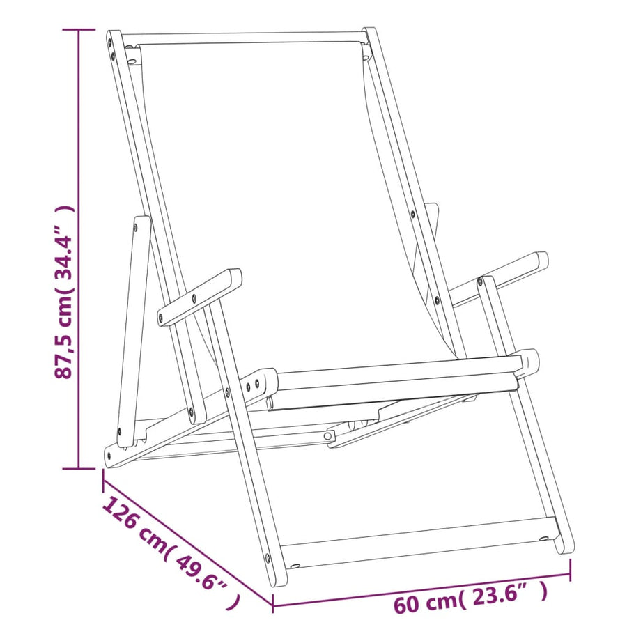 Folding Chair Solid Wood Teak Red