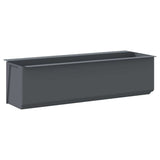 Flower Boxes for Euro Pallets 12 pcs Grey 36x13.5x9.5 cm PP - Rear View