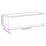 Flower Boxes for Euro Pallets 12 pcs Grey 36x13.5x9.5 cm PP - Low Angle
