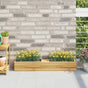 Flower Boxes for Euro Pallets 12 pcs Grey 36x13.5x9.5 cm PP