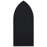 Garden Mirror Black 100x45 cm Iron for Outdoor Use - Top-Down View