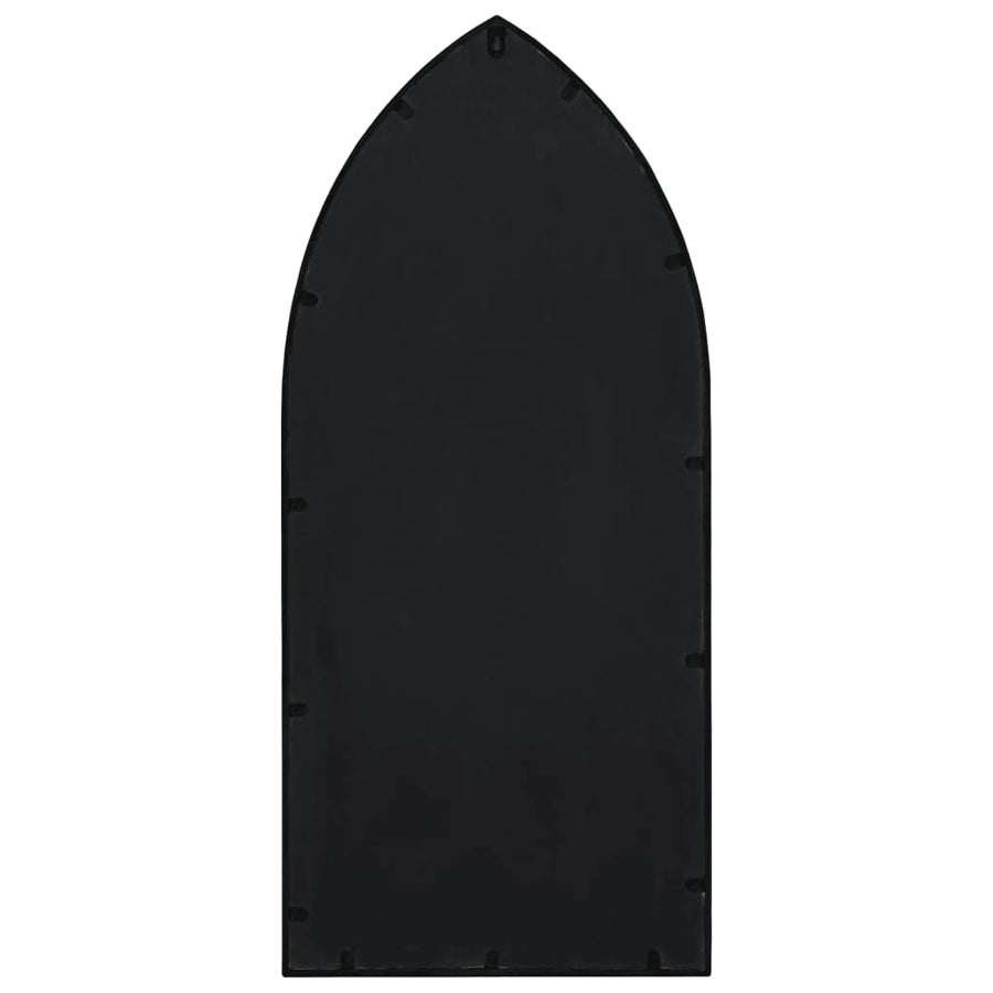 Garden Mirror Black 100x45 cm Iron for Outdoor Use