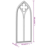 Garden Mirror Sand 100x45 cm Iron for Outdoor Use - Rear View