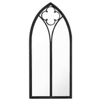 Garden Mirror Black 100x45 cm Iron for Outdoor Use