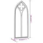 Garden Mirror Black 100x45 cm Iron for Outdoor Use