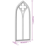 Garden Mirror Sand 70x30 cm Iron for Outdoor Use