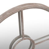 Garden Mirror Sand 60x4 cm Iron Round for Outdoor Use - 45-Degree Angle