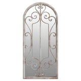 Garden Mirror Sand 100x45 cm Iron for Outdoor Use - Front View