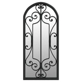 Garden Mirror Black 100x45 cm Iron for Outdoor Use
