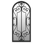 Garden Mirror Black 100x45 cm Iron for Outdoor Use