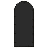 Garden Mirror Black 100x45 cm Iron for Outdoor Use
