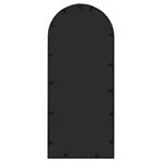 Garden Mirror Black 100x45 cm Iron for Outdoor Use