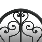 Garden Mirror Black 100x45 cm Iron for Outdoor Use