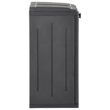 Trash Bin with 2 Doors Black 65x45x88 cm PP - Side View