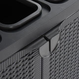 Trash Bin with 2 Doors Black 65x45x88 cm PP