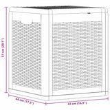 Garden Storage Box 90L Black PP Rattan - Extra Image