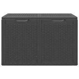 Garden Storage Box 180L Black PP Rattan