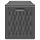 Garden Storage Box 180L Black PP Rattan